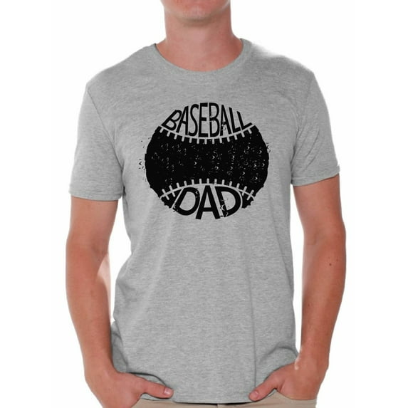 Awkward Styles Men's Baseball Dad Sport Lover`s Graphic T-shirt Tops Black Father's Day Gift Idea