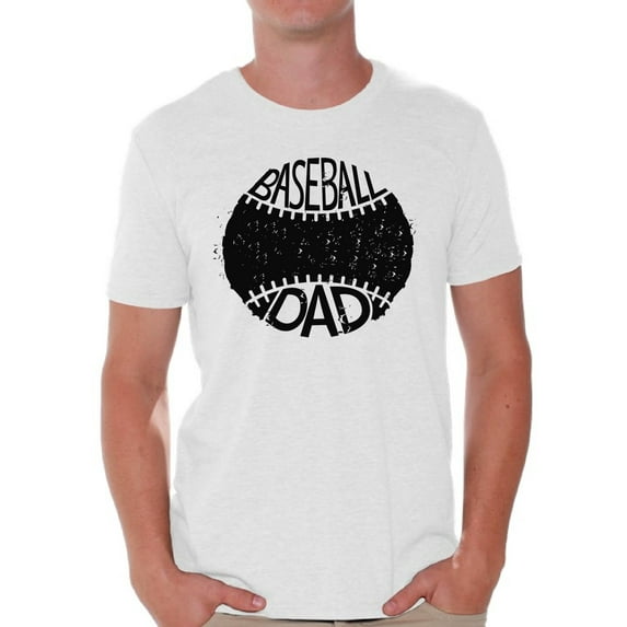 Awkward Styles Men's Baseball Dad Sport Lover`s Graphic T-shirt Tops Black Father's Day Gift Idea
