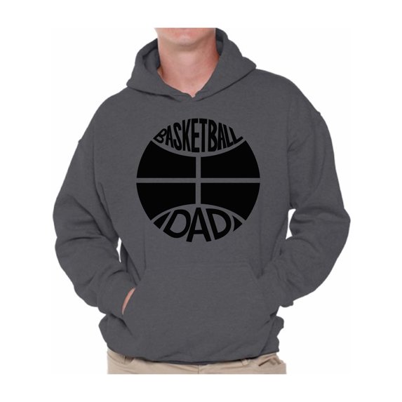 Awkward Styles Men's Basketball Dad Graphic Hoodie Tops Black Sport Father`s Gift Idea