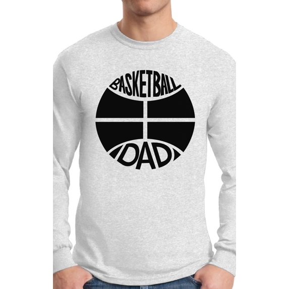 Awkward Styles Men's Basketball Dad Graphic Long Sleeve T-shirt Tops Black Sport Father`s Gift Idea