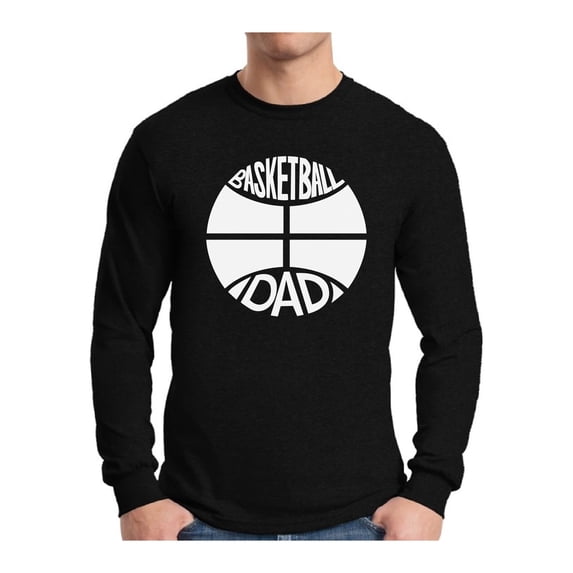 Awkward Styles Men's Basketball Dad Graphic Long Sleeve T-shirt Tops White Cool Sport Gift for Daddy Father`s Day