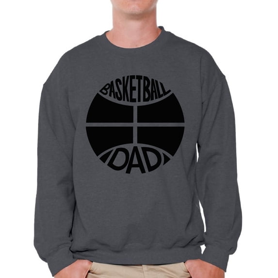 Awkward Styles Men's Basketball Dad Graphic Sweatshirt Tops Black Sport Father`s Gift Idea