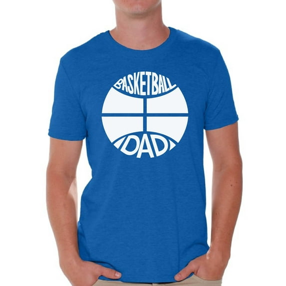 Awkward Styles Men's Basketball Dad Graphic T-shirt Tops White Cool Sport Gift for Daddy Father`s Day
