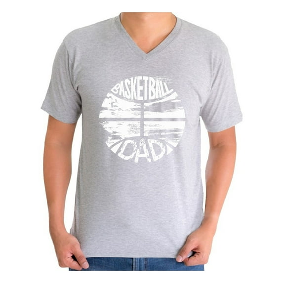 Awkward Styles Men's Basketball Dad Graphic V-neck T-shirt Tops Sports Dad Gift Father's Day Cool Gift Idea