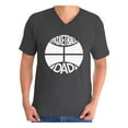 thumbnail image 1 of Awkward Styles Men's Basketball Dad Graphic V-neck T-shirt Tops White Cool Sport Gift for Daddy Father`s Day, 1 of 4