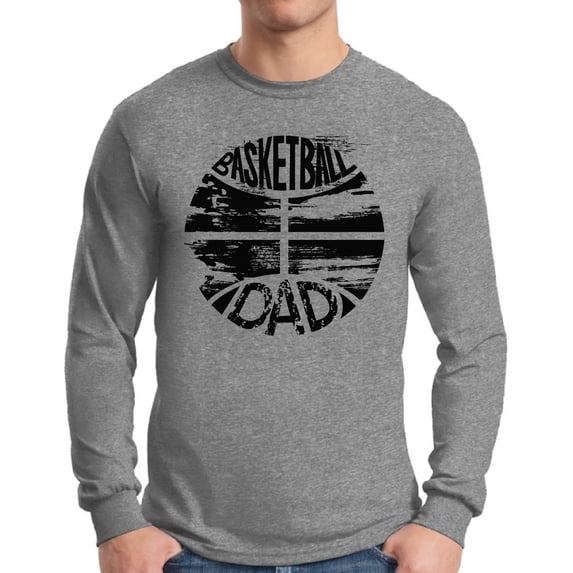 Awkward Styles Men's Basketball Dad Vintage Graphic Long Sleeve T-shirt Tops Basketball Team Sport Dad Father's Day