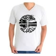 thumbnail image 1 of Awkward Styles Men's Basketball Dad Vintage Graphic V-neck T-shirt Tops Basketball Team Sport Dad Father's Day, 1 of 4