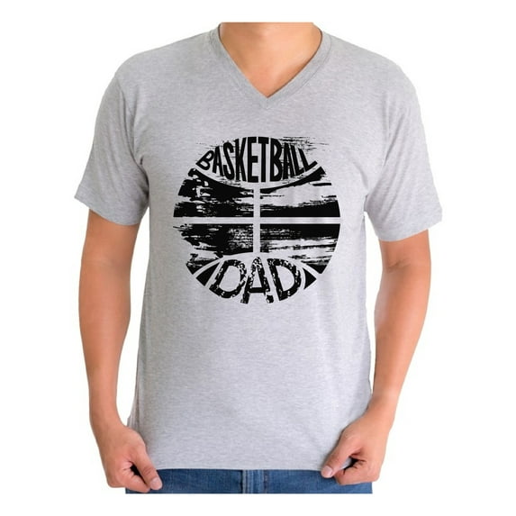 Awkward Styles Men's Basketball Dad Vintage Graphic V-neck T-shirt Tops Basketball Team Sport Dad Father's Day