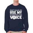 thumbnail image 1 of Awkward Styles Men's Basketball Dad Voice Cute Father`s Graphic Sweatshirt Tops White Basketball Dad Gift, 1 of 4