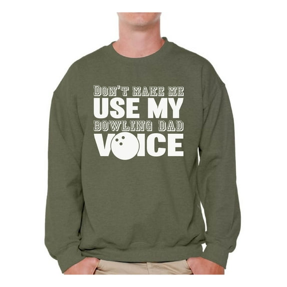 Awkward Styles Men's Bowling Dad Voice Funny Father`s Graphic Sweatshirt Tops Sport Dad Father's Day Gift