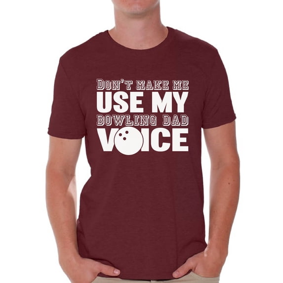 Awkward Styles Men's Bowling Dad Voice Funny Father`s Graphic T-shirt Tops Sport Dad Father's Day Gift