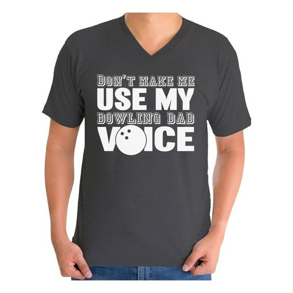 Awkward Styles Men's Bowling Dad Voice Funny Father`s Graphic V-neck T-shirt Tops Sport Dad Father's Day Gift