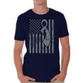 thumbnail image 1 of Awkward Styles Men's Brain Cancer Awareness Graphic T-shirt Tops Gray Ribbon, 1 of 4