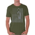 thumbnail image 1 of Awkward Styles Men's Brain Cancer Awareness Graphic T-shirt Tops Gray Ribbon, 1 of 4
