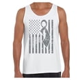 thumbnail image 1 of Awkward Styles Men's Brain Cancer Awareness Graphic Tank Tops Gray Ribbon, 1 of 4