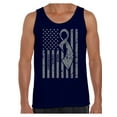 thumbnail image 1 of Awkward Styles Men's Brain Cancer Awareness Graphic Tank Tops Gray Ribbon, 1 of 4