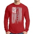 thumbnail image 1 of Awkward Styles Men's Brain Cancer Graphic Long Sleeve T-shirt Tops Distressed American Flag Fight Gray Ribbon, 1 of 4