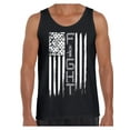 thumbnail image 1 of Awkward Styles Men's Brain Cancer Graphic Tank Tops Distressed American Flag Fight Gray Ribbon, 1 of 4