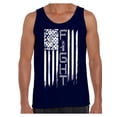 thumbnail image 1 of Awkward Styles Men's Brain Cancer Graphic Tank Tops Distressed American Flag Fight Gray Ribbon, 1 of 4