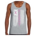thumbnail image 1 of Awkward Styles Men's Breast Cancer American Flag Distressed Graphic Tank Tops Fight Pink Ribbon, 1 of 4
