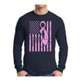 thumbnail image 1 of Awkward Styles Men's Breast Cancer Awareness Graphic Long Sleeve T-shirt Tops Pink Ribbon, 1 of 4