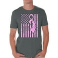 thumbnail image 1 of Awkward Styles Men's Breast Cancer Awareness Graphic T-shirt Tops Pink Ribbon, 1 of 4