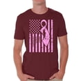 thumbnail image 1 of Awkward Styles Men's Breast Cancer Awareness Graphic T-shirt Tops Pink Ribbon, 1 of 4