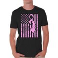 thumbnail image 1 of Awkward Styles Men's Breast Cancer Awareness Graphic T-shirt Tops Pink Ribbon, 1 of 4