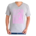 thumbnail image 1 of Awkward Styles Men's Breast Cancer Awareness Graphic V-neck T-shirt Tops Pink Ribbon, 1 of 4
