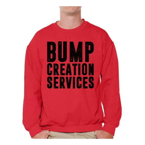 Awkward Styles Men's Bump Creation Services Graphic Sweatshirt Tops Father To Be New Dad Gift