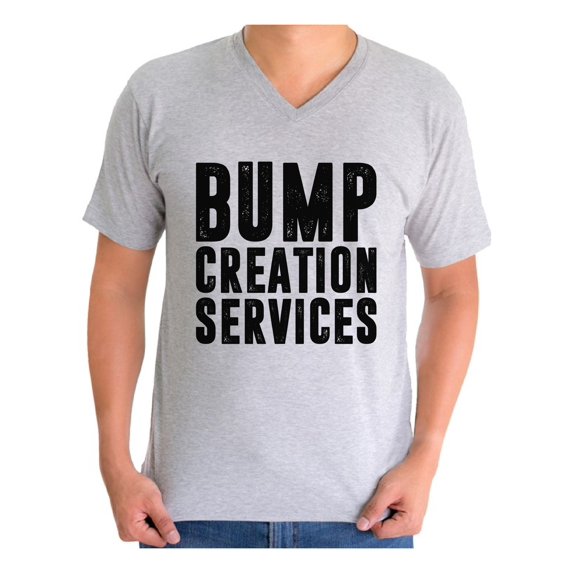 Awkward Styles Men's Bump Creation Services Graphic V-neck T-shirt Tops Father To Be New Dad Gift