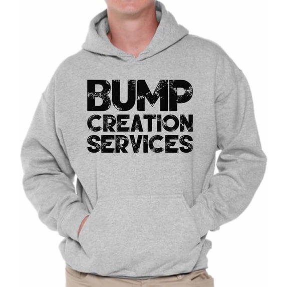 Awkward Styles Men's Bump Creation Services New Dad Graphic Hoodie Tops Bump Dad Father's Day Gift