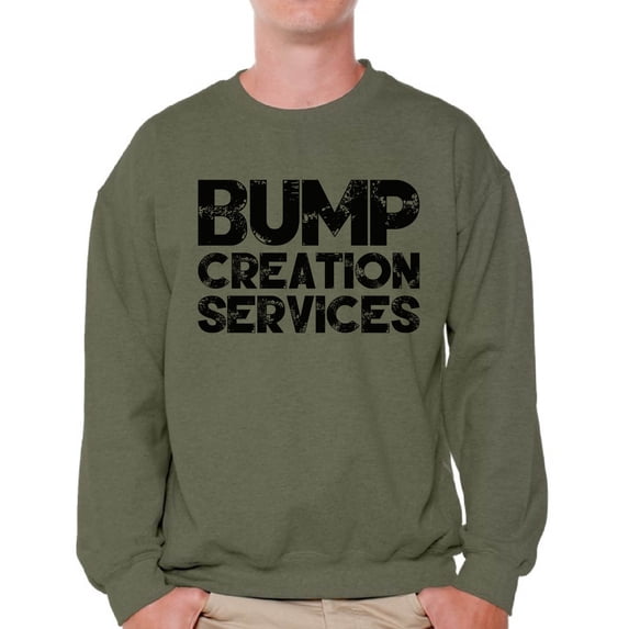 Awkward Styles Men's Bump Creation Services New Dad Graphic Sweatshirt Tops Bump Dad Father's Day Gift
