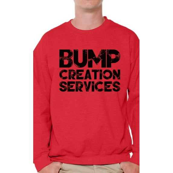 Awkward Styles Men's Bump Creation Services New Dad Graphic Sweatshirt Tops Bump Dad Father's Day Gift