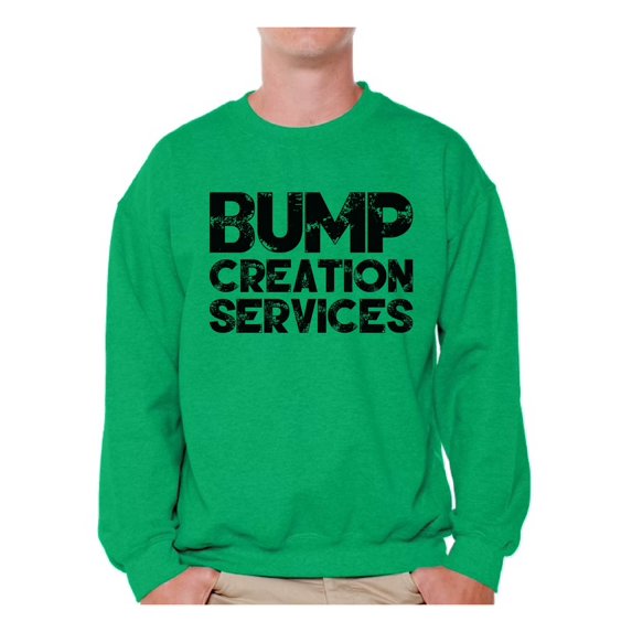 Awkward Styles Men's Bump Creation Services New Dad Graphic Sweatshirt Tops Bump Dad Father's Day Gift