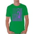 thumbnail image 1 of Awkward Styles Men's Cancer Awareness Graphic T-shirt Tops Purple Ribbon, 1 of 4