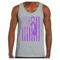 thumbnail image 1 of Awkward Styles Men's Cancer Awareness Graphic Tank Tops Purple Ribbon, 1 of 4