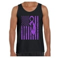 thumbnail image 1 of Awkward Styles Men's Cancer Awareness Graphic Tank Tops Purple Ribbon, 1 of 4