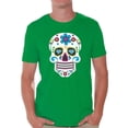 thumbnail image 1 of Awkward Styles Men's Colorful Skull Graphic T-shirt Tops Candy Skull Dia De Los Muertos, 1 of 4