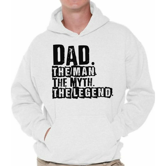 Awkward Styles Men's Dad The Man The Myth The Legend Cool Father`s Graphic Hoodie Tops
