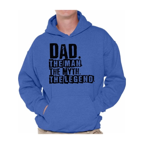 Awkward Styles Men's Dad The Man The Myth The Legend Cool Father`s Graphic Hoodie Tops