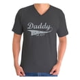 thumbnail image 1 of Awkward Styles Men's Daddy Est. 2017 New Daddy To Be Vintage Graphic V-neck T-shirt Tops, 1 of 4