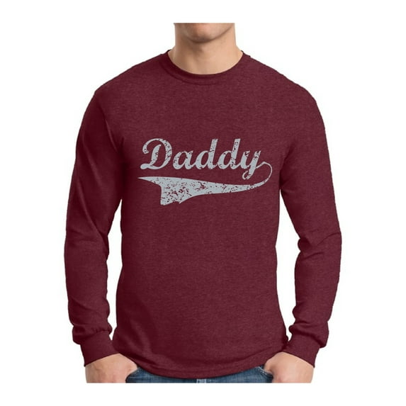 Awkward Styles Men's Daddy Graphic Long Sleeve T-shirt Tops Vintage Father`s Day Gift for Dad