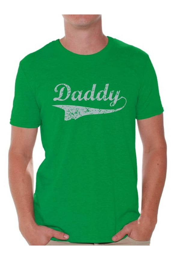 Men's Daddy Graphic T-shirt Tops Vintage Father`s Day Gift for Dad
