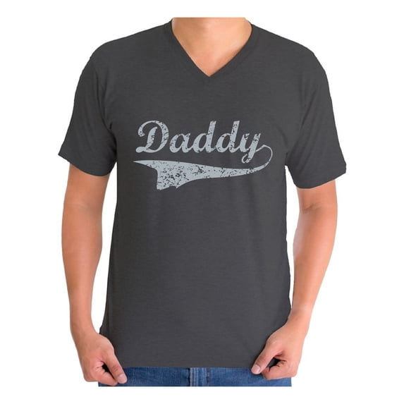 Awkward Styles Men's Daddy Graphic V-neck T-shirt Tops Vintage Father`s Day Gift for Dad