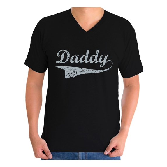 Awkward Styles Men's Daddy Graphic V-neck T-shirt Tops Vintage Father`s Day Gift for Dad