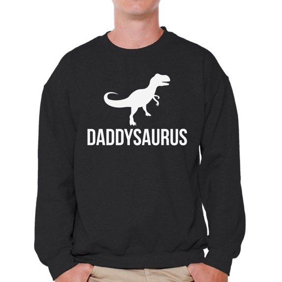 Awkward Styles Men's Daddysaurus Cool Graphic Sweatshirt Tops Father`s Day Gift Daddy Saur
