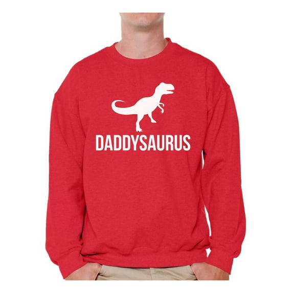 Awkward Styles Men's Daddysaurus Cool Graphic Sweatshirt Tops Father`s Day Gift Daddy Saur