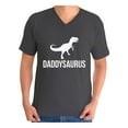 thumbnail image 1 of Awkward Styles Men's Daddysaurus Cool Graphic V-neck T-shirt Tops Father`s Day Gift Daddy Saur, 1 of 4