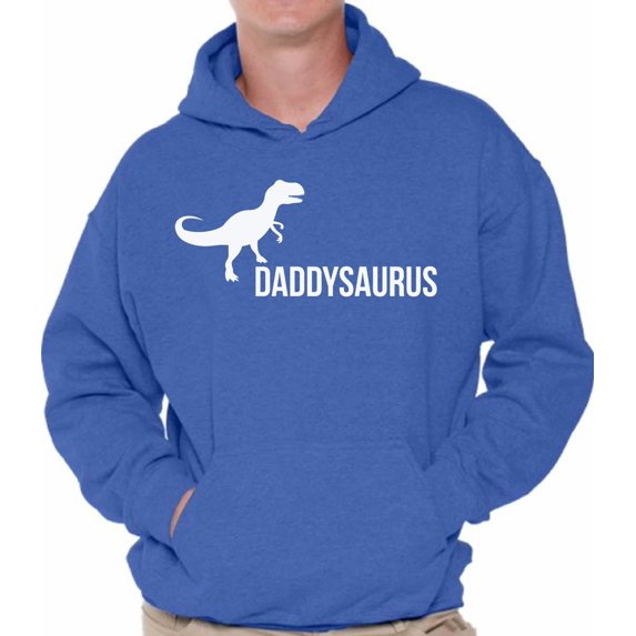 Awkward Styles Men's Daddysaurus Cute Father`s Graphic Hoodie Tops Daddy Saurus